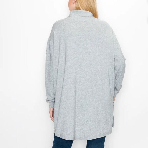 JOH CASHMERE Sarah Sweater Heather Gray Women’s Size Large - Picture 2 of 8